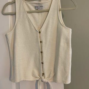 Madewell ribbed button up sleeveless top